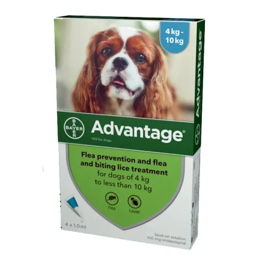Flea treatment, Advantage, Spot-on, dog