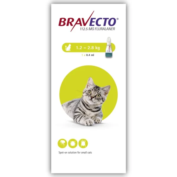 Bravecto, Spot-On for Cats, Flea Treatment, Small Cat