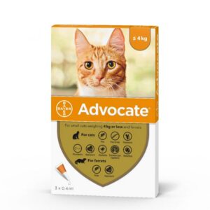 Advocate 40 Spot-On for Small Cats and Ferrets up to 4kg 3 pack or 6 Pack