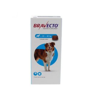 Bravecto Large Dog 1000mg 20kg-40kg Chewable Tablet Pack of 1 or 2